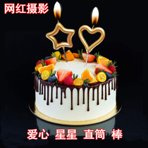 Fairy love candle gold-plated love star heart candle creative fairy atmosphere romantic confession decoration children