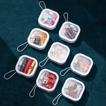 Jewelry Storage Box Small Portable Travel Hair Accessories Earrings Earrings Hand Jewelry Necklace Portable Mini Exquisite Pill Box