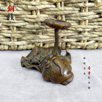 Su Gong retro solid copper three-legged Jinchan Zhenzhen Zhenzhen copper worm tea pet ornaments handlebar factory price