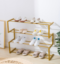 ins Nordic iron shoe rack multi-layer net red simple door modern creative household metal light luxury gold good look