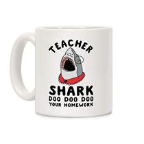 New trembles ins Net Red fun Teacher Shark old Teacher ceramic coffee milk Mark tea cup