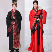 Han and Tang costumes Hanfu men and women Chinese wedding emcee host groomsmen bridesmaid couples costume costumes gown