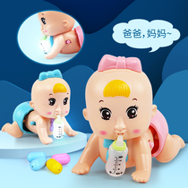 Baby learning crawl toys baby children Electric climbing baby music guide talking doll 1 to 12 months