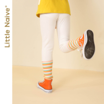 LittleNave Girl Beats Bottom Pants 2022 Spring New Elastic Casual Pants Children Outwear Underpants With Underpants