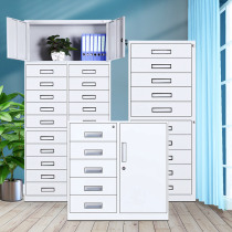 24-bucket drawer type iron sheet file cabinet multi-layer multi-pump with lock storage sorting data file mobile table cabinet