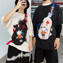 National Tide Chest Bag Mens Slanted Satchel Boomer Casual Day Ensemble Sloping Cross Single Shoulder Bag Small Backpack Women Ins Tide Pack Bag Men