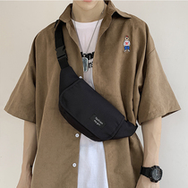 Mens small satchel ins Super fire shoulder bag female leisure Korean one-shoulder cross backpack sports running bag bag