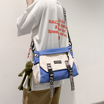 Crossbody bag Mens Japanese fashion brand large capacity shoulder bag Casual student canvas bag Oblique backpack Tooling postman bag