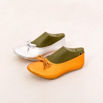 Adult belly dance shoes childrens soft-soled shoes dance shoes Indian dance practice ballet Golden soft-soled dancing shoes
