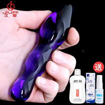 Adult sex toys women's back court masturbation crystal G-spot high tide stick large anal anal plug enema sm