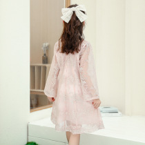 UK 2021 spring and autumn childrens clothing Childrens baby dress Childrens Korean version of the mesh super fairy princess dress tide