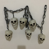 Skull string chain pendant script kill shop horror decorations Halloween bar haunted house set props
