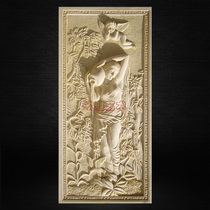 New GRC cement artificial sandstone relief European-style FRP sculpture angel bath female figure decorative engraving customization