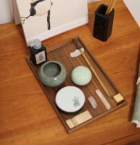 Neutral to the beautiful black walnut wood ink tray solid wood tea tray jewelry box storage box wood wax oil solid wood