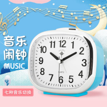 Polaris music small alarm clock night light bedside clock creative students children lazy clock quartz clock mute table clock