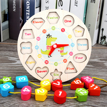 Children learn to recognize the time clock textbook primary school students first grade second grade kindergarten shape matching toys