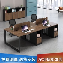 Shenzhen staff computer office table and chair combination staff card seat simple double opposite office 4 people 6 people
