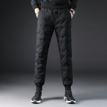 Down pants mens outdoor warm winter pants thick white duck velvet pants to pure mens Boston official flagship store