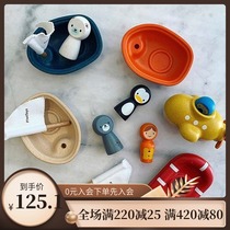 Thai PlanToys Sailing Sea Leopard Penguin Polar Bear Bathing Water Children Baby Wooden Toys