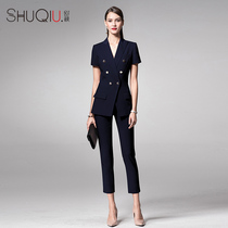 High-end women president suit summer dress short sleeve suit temperament goddess work clothing fashion business dress