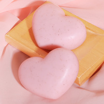 Heart-shaped pp handmade soap mens face mites face men and women deep wash face cleaning bath Body X