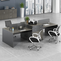 Office table and chair combination staff 8 people 4 people 6 people simple modern financial screen office staff double table