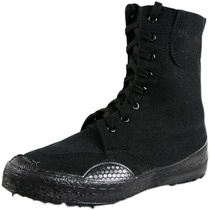 Black security shoes mountaineering shoes new combat boots mens high-top marine boots summer breathable ultra-light security training boots