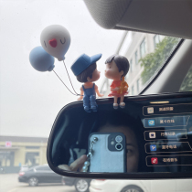 On-board Lovers Swing car Middle control desk Meter Bench Creativity Little Cute Interior Steam Car Interior Decoration Supplies Big