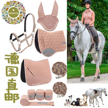 German direct mail new limited pure beauty naked pink horse earcups Saddle pad horse rope leggings bridle head