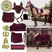 German direct mail ultra-high-end luxury hand-crafted pure Bordeaux red sweat drawer saddle cushion tied legs