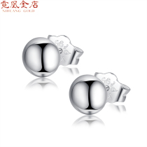 Nihuang gold shop platinum earrings platinum earrings platinum bead earrings PT950