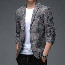 Casual suit mens autumn New Business light luxury single West coat coat fashion versatile small suit men