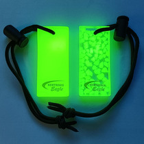 OEM recycling long-term luminous diving outdoor fluorescent label car backpack personalized decoration pendant Square