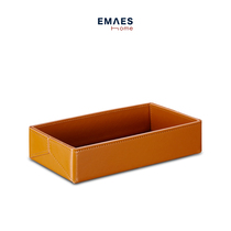 EMAES minimalist designer leather storage box living room coffee table desktop mobile phone key remote control small tray
