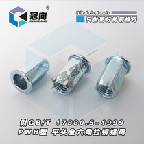 GB T17880 5 flat head full hexagon rivet nut hexagon rivet nut m3m4m5m6m8m10m12