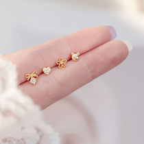 Gold 925 Silver Earrings Women 2021 New Tide Simple Small Temperament Earrings Cold Wind Tremella Jewelry