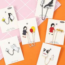 (Ai Qi) Cute Japanese brooch female ins tide cartoon pin decoration creative Joker metal badge H1508