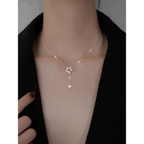 Star necklace female niche design sense 2020 new necklace female sterling silver tassel choker female simple temperament