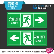 Safety Exit Fire Sign Fire Evacuation Passage Exit Sign Fire Door Sticking Sign