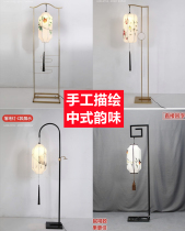 Chinese lantern road guide lamp wedding hand painted cloth wedding arrangement Chinese style antique lamp hook iron decoration props