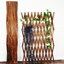 Outdoor anticorrosive wood fence fence guardrail outdoor small fence courtyard decoration telescopic pull net climbing climbing vine flower stand