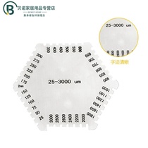 High-precision stainless steel hexagonal wet film comb paint wet film thickness gauge comb gauge wet film damp diaphragm thickness gauge