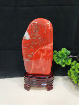 Boutique South Africa Red Bisoft jade Jade Chi Stone Original Stone Red Stone Pendulum Pieces Ornamental Stone Collection Gift
