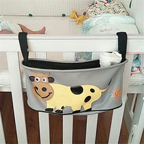 Beginner baby bedside side storage bag baby bottle finishing hanging bag cart accessories storage hanging basket