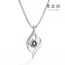 Silver necklace choker female to give girlfriend birthday gift simple temperament pendant simple Joker