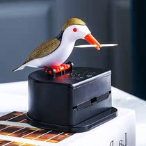 Wood pecking bird fully automatic pop-up press toothpick box creative personality ornaments toothpick tube household toothpick tube