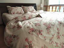 I love my home 55% flax 45% cotton enzyme washed linen cotton linen four pieces of antibacterial and bacteriostatic bed