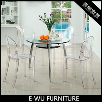 European acrylic devil chair transparent ghost chair coffee shop dining chair small apartment ins living room leisure chair