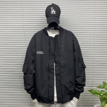 2022 American fashion brand letter embroidered baseball jersey mens Korean version of the spring trend versatile loose jacket overalls cargo coat