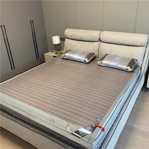 Cool Mat Bamboo Mat 1 8m Bed Bifacial Fold Home Nude Sleep Winter Summer Dual-use Grass Mat double use ice silk mat